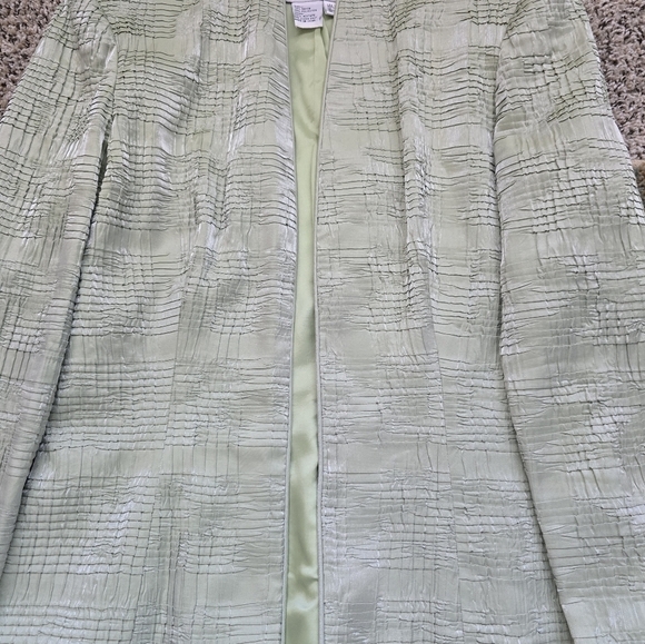 Lillie Rubin Blazer Jacket Womens Sz 14 Green Open Vintage Career - Picture 5 of 9